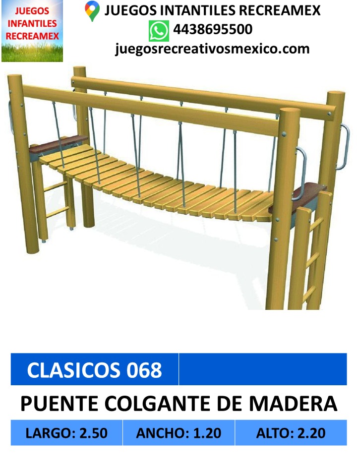 puente colgante de madera